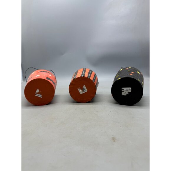 Halloween treat trinket candy containers with handles bats strips dots READ - Picture 3 of 6
